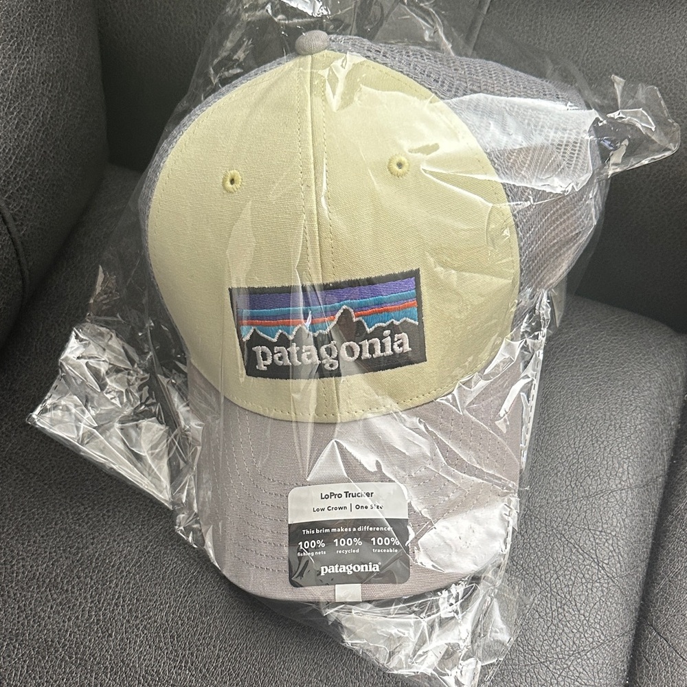 Patagonia Light Yellow and Gray Cap - Picture 1 of 1